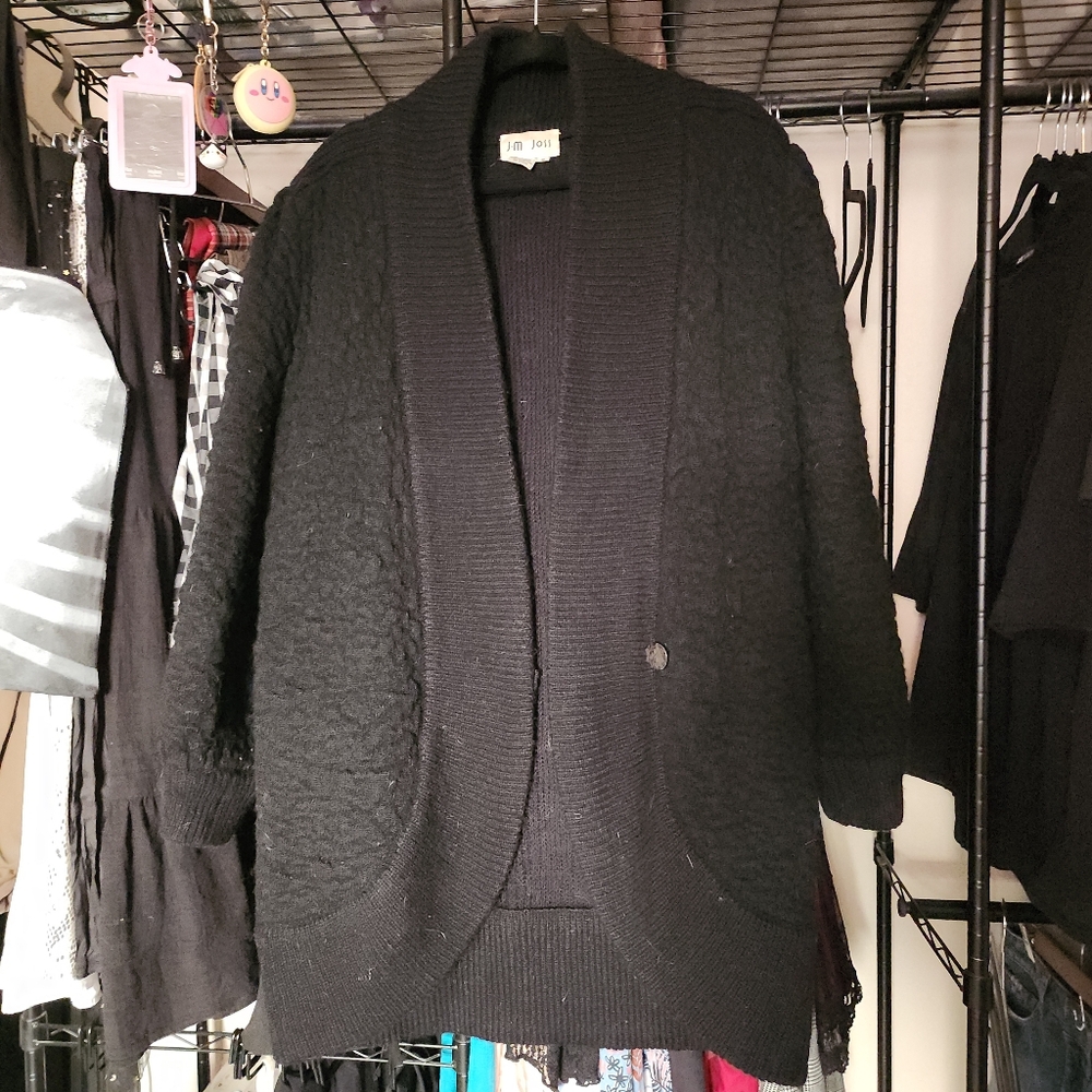 J.M. Joss Vintage Lambswool Oversized Cardigan Coat, Small
